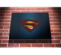 Superman Logo Hollywood Movie Gallery Framed Canvas Art Picture Print