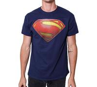 Superman Logo Symbol Justice League DC Costume Adult T-Shirt, Navy, 3XL