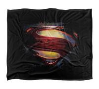 Superman Man Of Steel Grungy Silky Shield Supersoft Blanket