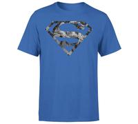 Superman Marble Logo Men's T-Shirt - Blue | Size: XL Superman Blue XL