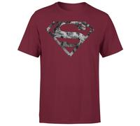 Superman Marble Logo Men's T-Shirt - Burgundy | Size: Medium Superman Burgundy M