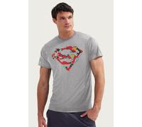 Superman Men's Abstract Art Logo T-Shirt in Mid Grey | Size: Large Superman Mid Grey L