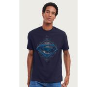 Superman Men's Blue S Logo Daily Planet Globe T-Shirt in Navy | Size: 2XL Superman Navy 2XL