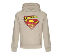 Superman Men's Classic Logo Hoodie in Natural | Size: Small Superman Natural S