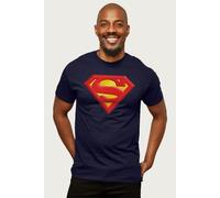 Superman Men's Classic Logo T-Shirt in Navy | Size: Medium Superman Navy M