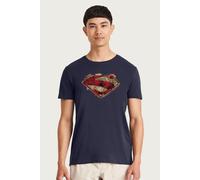 Superman Men's Comic Graphic Art Logo T-Shirt in Navy | Size: Medium Superman Navy M