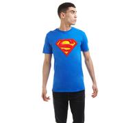 Superman Men's Embossed Logo T-Shirt Royal | Size: Medium Superman Royal M