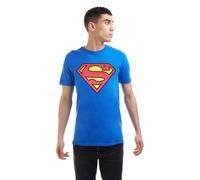 Superman Men's Logo Cotton T-Shirt Blue | Size: XL Superman Blue XL