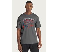 Superman Men's Logo The Man Of Steel T-Shirt in Charcoal | Size: Large Superman Charcoal L