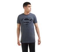 Superman Men's Mono Cotton T-Shirt Dark Grey | Size: Medium Superman Dark Grey M