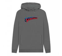 Superman Men's Official Logo Hoodie in Grey | Size: Small Superman Grey S