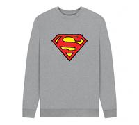 Superman Men's Official Shield Sweatshirt in Light Grey | Size: XL Superman Light Grey XL
