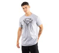Superman Men's Paint Cotton T-Shirt Grey | Size: Medium Superman Grey M