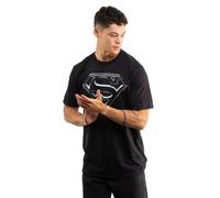 Superman Men's Steel Logo Cotton T-Shirt Black | Size: Medium Superman Black M