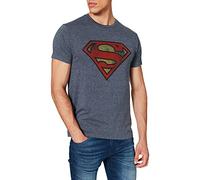 Superman Men's T-Shirt T-Shirt, Blue, L