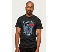 Superman Men's The Man Of Steel T-Shirt in Black | Size: 2XL Superman Black 2XL