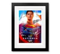 Superman Movie Cast Signed A4 Poster Photo Print Framed Autograph Gift 2025 Film David Corenswet, Rachel Brosnahan (A4 Black Framed & Mounted)
