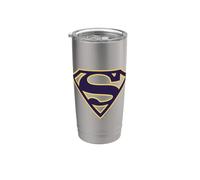 Superman Navy & Gold Shield Stainless Steel Insulated Tumbler