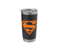 Superman Navy & Orange Shield Stainless Steel Insulated Tumbler