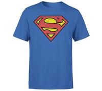 Superman Official Crackle Logo Men's T-Shirt - Blue | Size: Large Superman Blue L