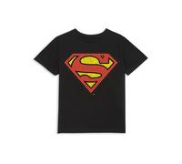 Superman Official DC Comics Original Crackle Logo Kids' T-Shirt - 3-4 Years in Black | Size: YXS Superman Black YXS