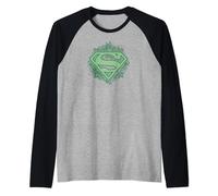 Superman Ornate Shield Raglan Baseball Tee