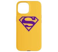 Superman Purple & Gold Shield Case for iPhone 15