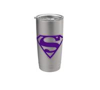 Superman Purple & Gold Shield Stainless Steel Insulated Tumbler