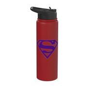 Superman Purple & Gold Shield Stainless Steel Insulated Water Bottle