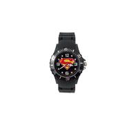 Superman Quartz Watch Marvel Silicone Band Black