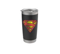 Superman Retro Supes Logo Distressed Stainless Steel Insulated Tumbler