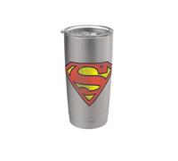 Superman Retro Supes Logo Distressed Stainless Steel Insulated Tumbler