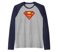 Superman S Logo Raglan Baseball Tee