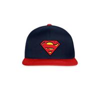 Superman S-Shield Logo Vintage Snapback Cap Navy/red