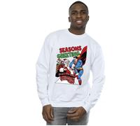 Superman Santa Comic Sweatshirt DC Comics White M