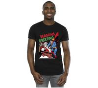 Superman Santa Comic T-Shirt DC Comics Black XXL
