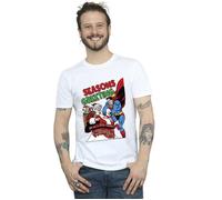 Superman Santa Comic T-Shirt DC Comics White M