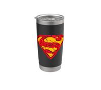 Superman Shattered Shield Logo Stainless Steel Insulated Tumbler