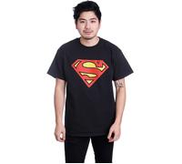 Superman - Shield Crackle Logo - T-Shirt - black - XL - 100% Cotton,Jersey XL