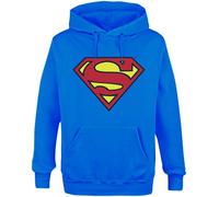 Superman Shield Logo Hoodie blue XL