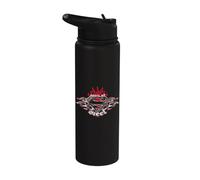 Superman Steel Flames Shield Stainless Steel Insulated Water Bottle