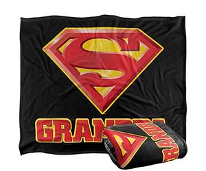 SUPERMAN Super Grandpa Officially Licensed Silky Touch Super Soft Throw Blanket 152 x 127 cm