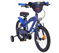 Volare Superman Kids Bike | Ages 4-6 | 16 Inch Wheel | 2 Handbrakes (Front & Back Wheel), Removable Stabilisers, Chain Guard & Pedal Reflectors | Adjustable Saddle | Gift for Girls & Boys