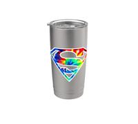 Superman Tie Dye Logo Stainless Steel Insulated Tumbler