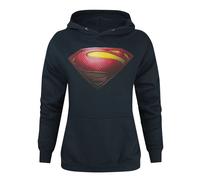 Superman Womens/Ladies Man Of Steel Logo Hoodie NS4204