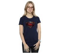 Superman Women's Logo Cotton T-Shirt in Navy | Size: 2XL Superman Navy 2XL