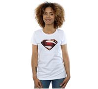 Superman Women's Logo Cotton T-Shirt in White | Size: Large Superman White L