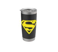 Superman Yellow & Green Shield Stainless Steel Insulated Tumbler