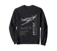 Supermarine Spitfire Fighter Specs RAF Sweatshirt