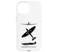Supermarine Spitfire Mark 1 WW2 Plane Spotter Silhouettes Case for iPhone 15